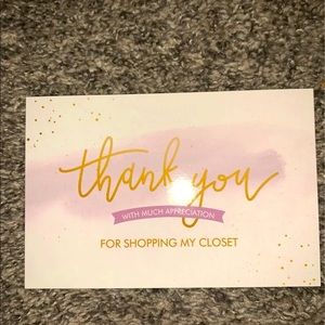 250 Thank You Post Cards